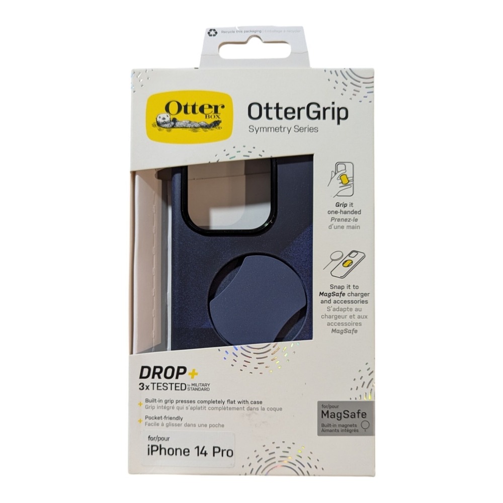 i2. OtterBox‎ OtterGrip Symmetry Case for Apple iPhone 14 Pro - Blue